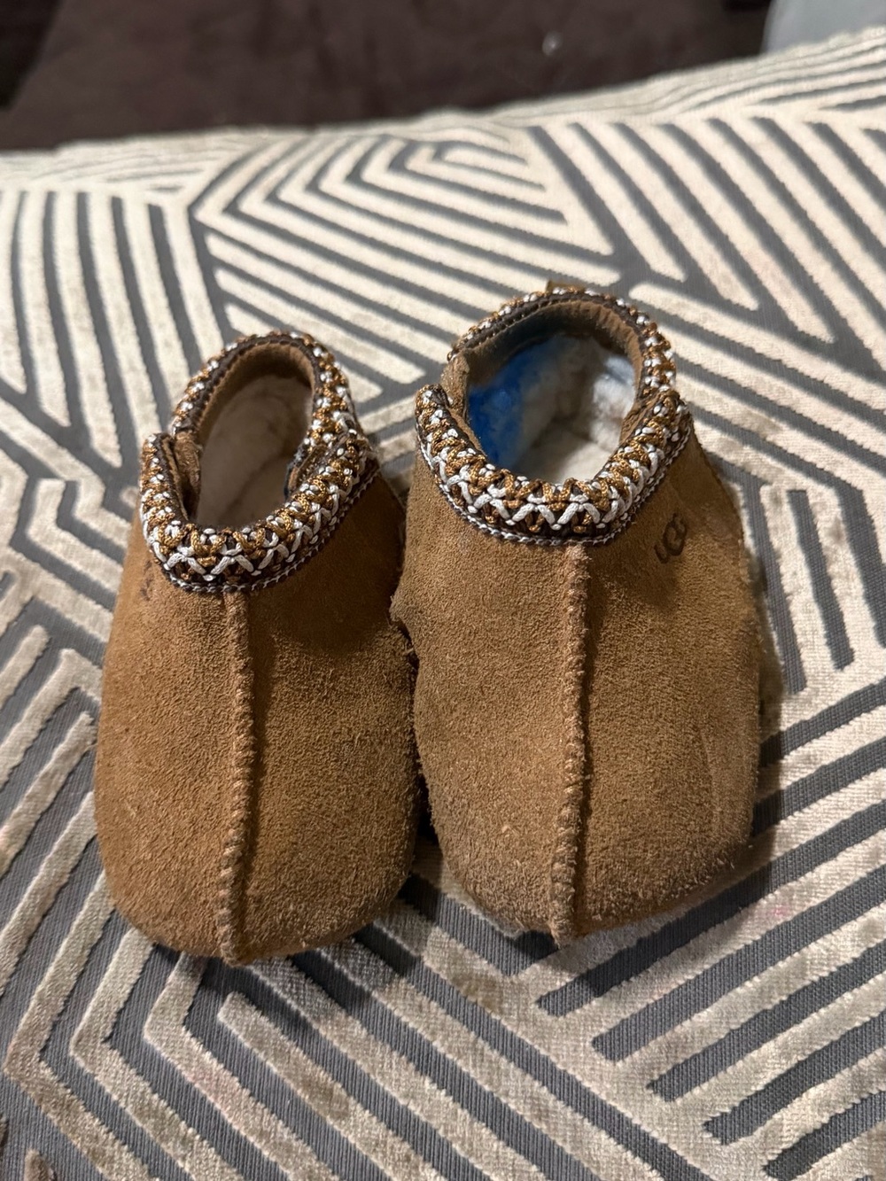 UGG Chestnut Suede Infant Moccasin Booties